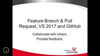 Feature Branch with GitHub and Visual Studio 2017