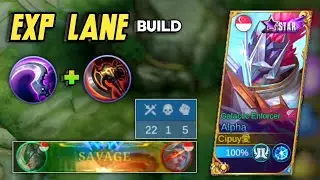 SAVAGE! Build Alpha Exp Lane [ Alpha Best Build 2023 ] Mobile Legends