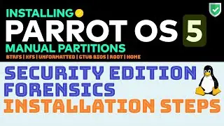 How to Install Parrot OS 5.1 Electro Ara with Manual Partitions | Install Parrot OS 5.1 LTS 2022