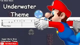 Super Mario Bros - Underwater Theme Guitar Tutorial
