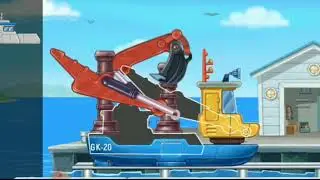 ships Boats for children. Construction game/ tugboat. Educational cartoons  videos for toddlers