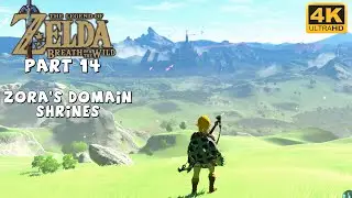 Breath Of The Wild - Part 14 - Zora's Domain Shrines - 100% Playthrough