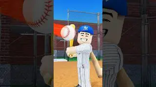 BASEBALL CHALLENGE IN ROBLOX! ⚾#shorts