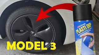 Plastidipping Model 3 Aero Wheel Covers