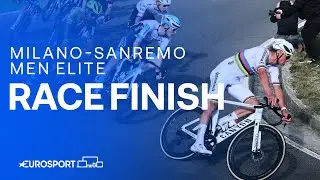 BREATHLESS sprint to the line 😳 | Milano-Sanremo 2024 Race Finish | Eurosport Cycling