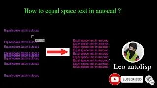 Equal space text in autocad