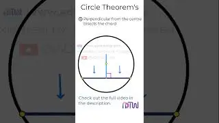 Circle Theorem | The perpendicular from the centre bisects the cord.