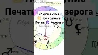 печать ♑ Козерога и 🪐 Сатурна 22.06.2024 🌕Полнолуние #olgaastrology #гороскоп #полнолуние #козерог