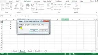 How to convert Column Letter to Number in Excel