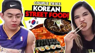 TRYING KOREAN STREET FOODS FOR THE FIRST TIME | Cedie & Rosie