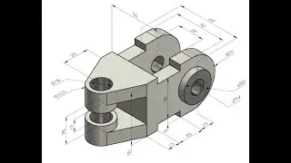 رسم مجسم ميكانيكي ثلاثي الابعاد بالاتوكاد | Auto CAD 3d mechanical drawing exercises