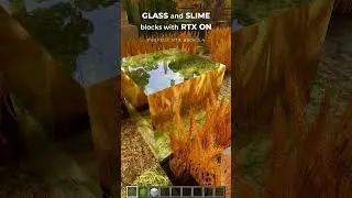 GLASS and SLIME blocks TRANSPARENCY with RTX ON / Minecraft Bedrock