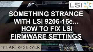 Something strange with LSI 9206-16e... | How to fix LSI firmware settings