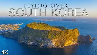 FLYING OVER SOUTH KOREA [4K] Aerial Ambient Nature Film + Relax Moods Music for Stress Relief