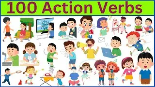 Action Verbs Vocabulary || 100 Action Verbs in English with Images