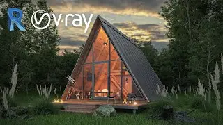 A-frame Wooden House - Revit Vray 5 - modeling and rendering