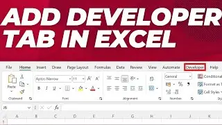 Add Developer Tab In Excel - Developer Tab To The Ribbon