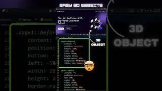 Easy 3D Website Creation using HTML, CSS, Javascript & Spline | Spline Element Integratiion | 