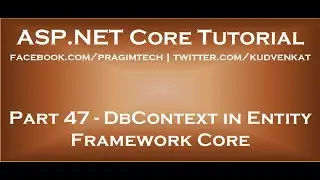 DbContext in entity framework core