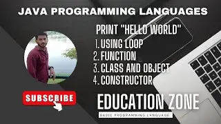 Print Hello World in java @educationzone4055