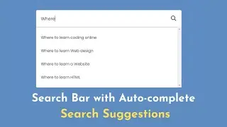 How To Create A Websites Autocomplete Search Box Using HTML, CSS, & JavaScript