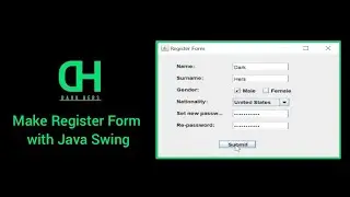 Make Register Form with Java Swing