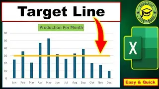 How to Add a Target Line in an Excel Graph | Add a Target Line In An Excel Chart | Add Target Excel