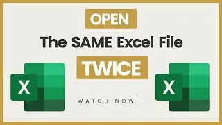 How to open the SAME Excel workbook TWICE