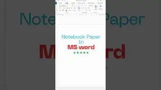Create Lined Notebook Paper in MS Word | Easy Step-by-Step Guide