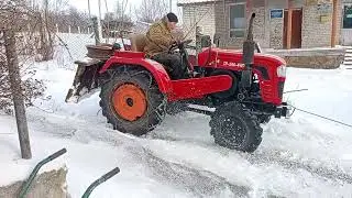шифенг 244 на цепах тягне вгору буса!;