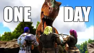 WE HAVE 1 DAY TO TAME A T-REX IN ARK SURVIVAL EVOLVED!