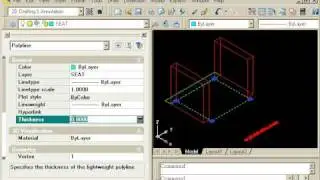 Using Line Thickness in AutoCAD for a 3D look - tutorial