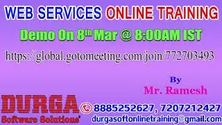 WEB SERVICES Online Training in DURGASOFT