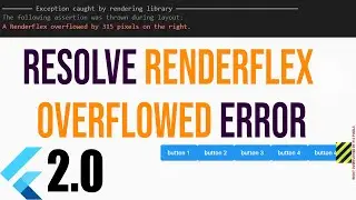 A RenderFlex overflowed by pixels on the right. Flutter error resolve