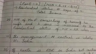 Chapter 2 Residential Status And Scope Of Total Income | PART 2 | CA INTER DIRECT TAX MCQ |