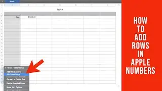 How to Add Rows in Apple Numbers