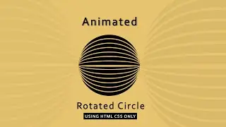 Rotated Circle Animation Using HTML & CSS Only | Loader Animation | CSS Animation