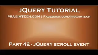 jQuery scroll event