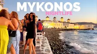 Mykonos, Greece 🇬🇷 - Summer Nightlife Walk - September 2022 - 4K HDR