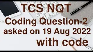 TCS NQT Advance Coding Question and Answer 2022 | TCS NQT PREPARATION [AC-5]