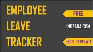 How  to track vacations in Excel - Employee Leave Tracker  Excel Template - Demo
