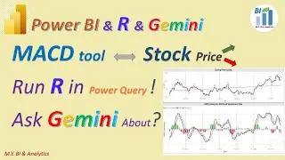 Power BI & R & AI ChatBot: MACD Chart for Stock Price Analysis & Ask Gemini about,#powerbideveloper