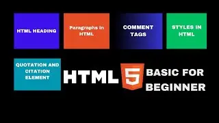 HTML HEADING TO HTML COMMENT IN ONE VIDEO | HTML TUTORIAL 