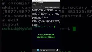 Linux Ubuntu SNAP Containerized Packages #shorts