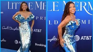 Halle Bailey Embodies Ariel In Jaw-Dropping Gown At 'Little Mermaid' Premiere ‼️