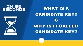 What is candidate key? Why is it called candidate key? #shorts #candidatekey #database