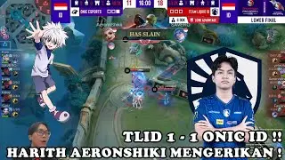 HARITH AERONSHIKI MENYAMAKAN KEDUDUKAN 1 - 1 MELAWAN ONIC ID !! LB FINAL ESL #mlbbidcreator #mlbb