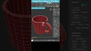 Creating a Cup Handle with Hinge From Edge in 3Ds Max 