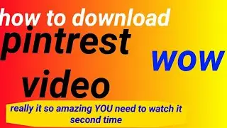 how to download pinterest video without any app in iPhone Android on telegram