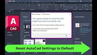 AutoCad settings reset to Default